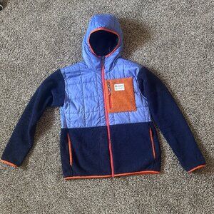 Cotopaxi Jacket Women's S Blue Orange Trico Hybrid Hooded